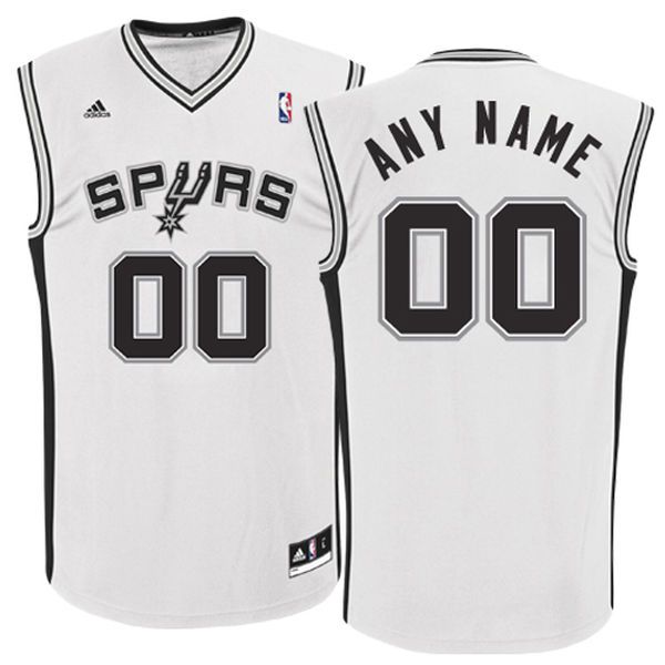 Men Adidas San Antonio Spurs Custom Replica Basketball White NBA Jersey